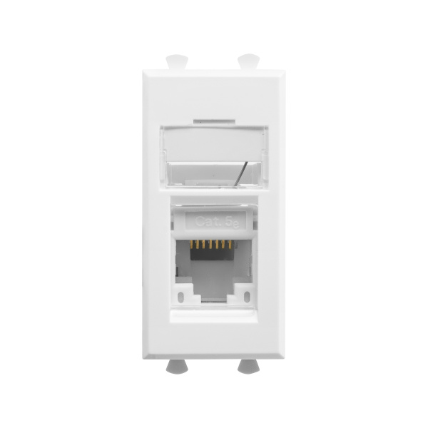 Компьютерная розетка RJ-45 модульная, кат.5е, "Avanti", "Белое облако", 1 модуль DKC Компьютерная розетка RJ-45 модульная, кат.5е, "Avanti", "Белое облако", 1 модуль DKC