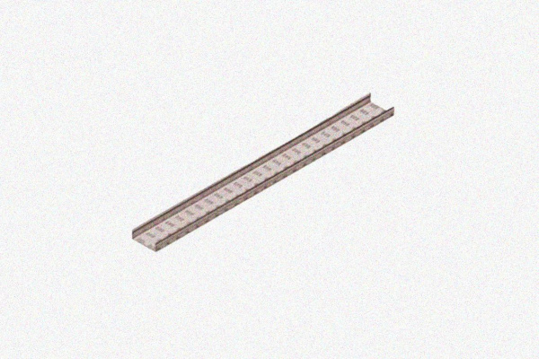 Лоток замковый глухой ЛМЗГ 400х65х3000 УХЛ1, оцинкованный лист, S1,0