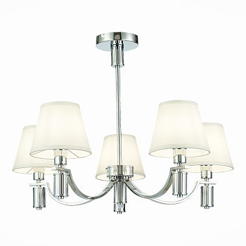 Люстра подвесная Хром/Белый E14 5*40Вт SLE111303-05 EVOLUCE