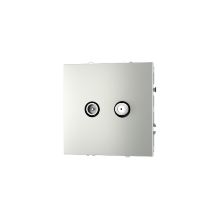 Розетка телевизионная встраиваемая Voltum S70 оконечная TV+SAT, (сталь) Розетка телевизионная встраиваемая Voltum S70 оконечная TV+SAT, (сталь)