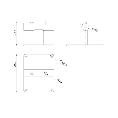 Настенный держатель молниеприемной мачты, 42 мм DKC