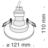 Встраиваемый светильник 1*GU10 35Вт Белый IP20 Gyps Modern DL004-1-01-W Technical