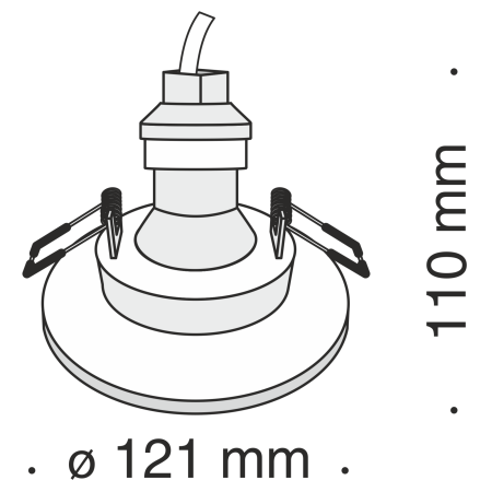 Встраиваемый светильник 1*GU10 35Вт Белый IP20 Gyps Modern DL004-1-01-W Technical