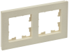 BRITE Рамка 2-мест. РУ-2-Бр беж. рифленый IEK