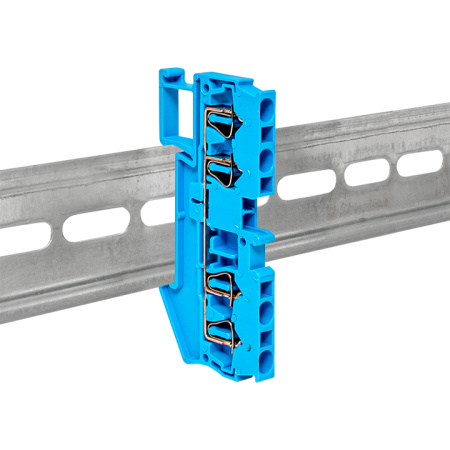 Колодка клеммная пружинная JXB-ST-2,5 31А 4 вывода синяя PROxima EKF