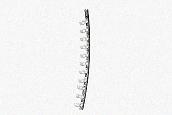 Стойка кронштейна рожкового криволинейного К1351.001-13 УТ1,5 горячее цинкование, 15 рожков, L1940, S3,0