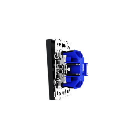 Выключатель встраиваемый Voltum S70 одноклавишный с подсветкой 10А, (графит)