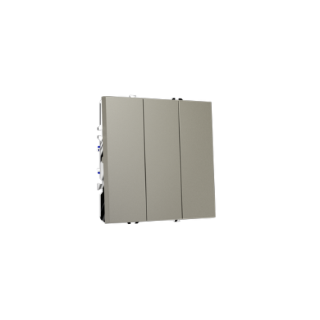 Выключатель встраиваемый Voltum S70 трехклавишный 10А, (шелк)