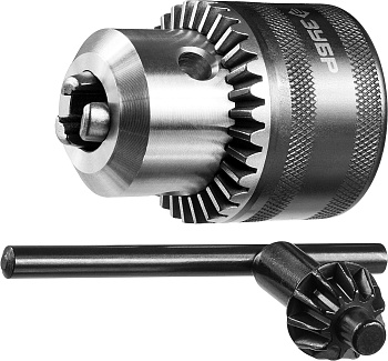 Патрон ударный ключевой для дрели, Профессионал 2908-16-1/2, 16мм, посадочная резьба 1/2", D=3,0-16мм, с ключом в комплекте ЗУБР