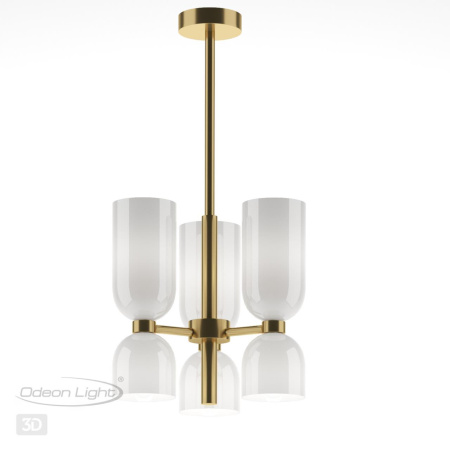 Люстра E14 6*60W ORINOCO бронзовый/белый ODEON LIGHT