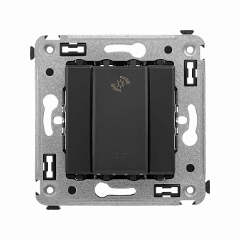 Диммер кнопочный в стену для LED ламп, "Avanti", "Черный матовый" DKC