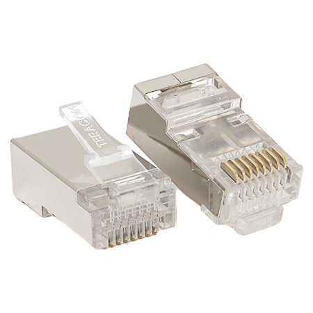 Коннектор RJ-45 TERACOM экранированный 8P8C Cat,5E универсальный (упак,20шт) EKF