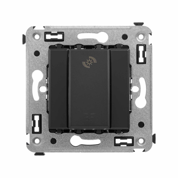 Диммер кнопочный в стену для LED ламп, "Avanti", "Черный матовый" DKC