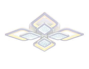 Потолочный светодиодный светильник с пультом FA4285/4+4 WH белый 3000K/4200K/6400K 82W 610*610*90 (ПДУ РАДИО 2.4G) Ambrella Light