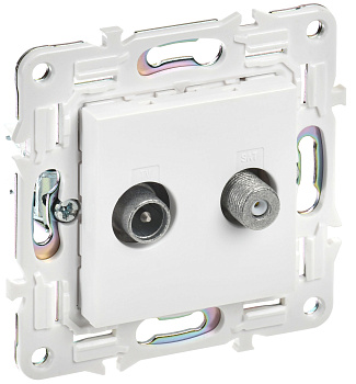 SKANDY Розетка двойная TV+SAT SK-A13W арктический белый IEK