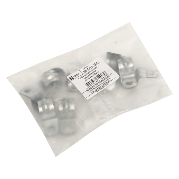 Скоба металлическая однолапковая d14-15 мм (10 шт) PROxima EKF