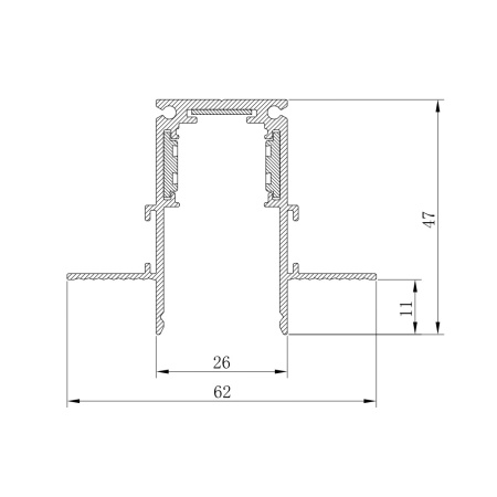 Шинопровод для низковольтных трековых светильников, черный, 1м, CABM1001