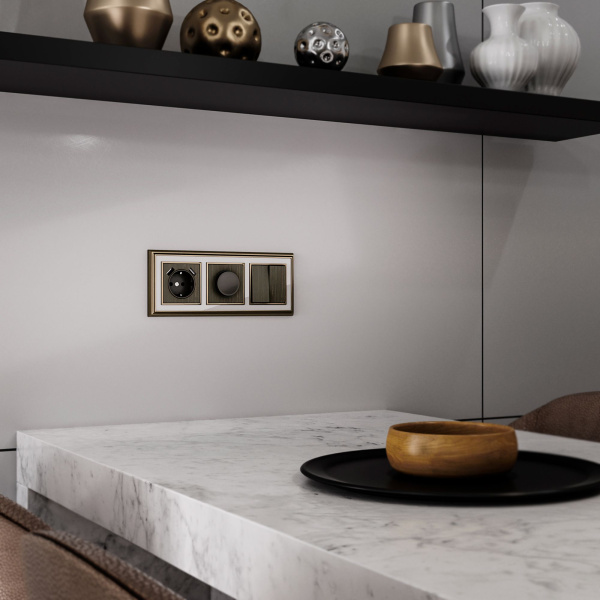 Накладка для USB розетки (бронзовый) Werkel