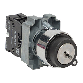 Переключатель BG21 2P с замком не возвратный NO PROxima EKF