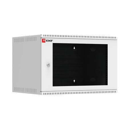 Шкаф телекоммуникационный настенный 6U (600х450) дверь стекло, Astra серия PROxima EKF