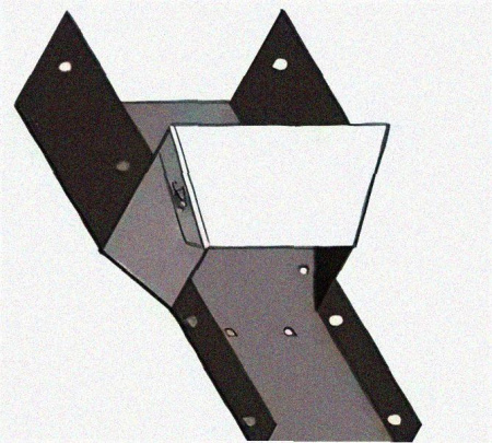 Лоток переходной замковый ЛПЗ 400х60-100х50 УХЛ1 горячее цинкование, S1,5