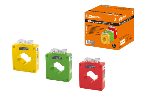 Трансформатор тока измерительный ТТН 60/ 600/5-10VA/0,5-Р (3 шт., color) TDM