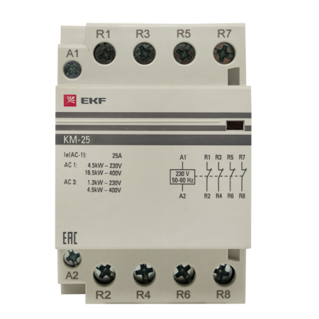 Контактор модульный КМ 25А 4NC (3 мод) PROxima EKF