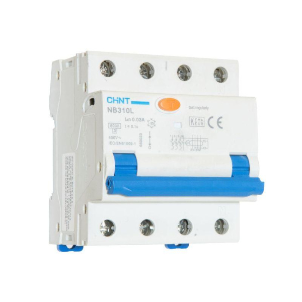 Дифференциальный автоматический выключатель NB310L/3N 3П+N 32А 30мА, тип АС, х-ка В, 6кА CHINT Дифференциальный автоматический выключатель NB310L/3N 3П+N 32А 30мА, тип АС, х-ка В, 6кА CHINT