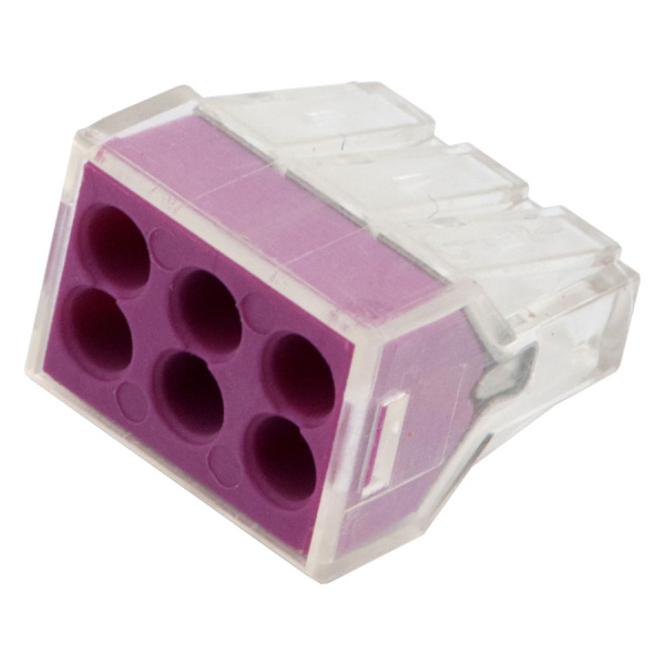 GTER6-06-75-P клемма строительно-монтажная, СМК, 6-проводная, 0.75-2.5 мм2, с пастой, 100/5000 General