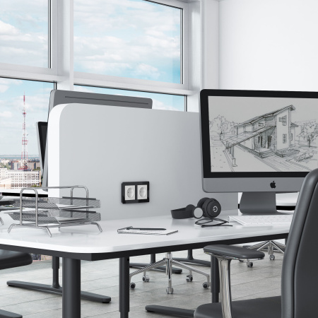 Acrylic Рамка на 2 поста черный Werkel