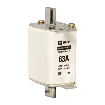 Плавкая вставка ППН-33 160/ 63А габарит 00 PROxima EKF