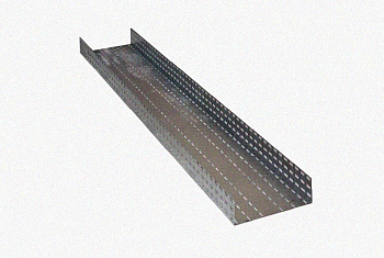 Лоток перфорированный ЛМ 100х100х2000 УТ1,5, горячее цинкование, S1,5