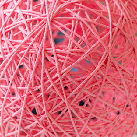 12-84 Светодиодный ночник из ротанга, 220В, 2Вт, 6 диодов, 3200K, 200Лм, 15*15*18см, розовый APEYRON