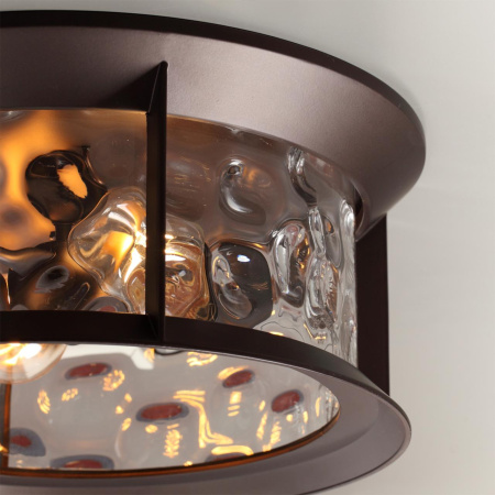 Ландшафтный потолочный св-к E27 2*60W IP44 MAVRET темно-коричневый/стекло ODEON LIGHT