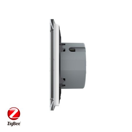 Сенсорный выключатель ZigBee (Wi-Fi) 2 клавиши 1 пост Белый Livolo