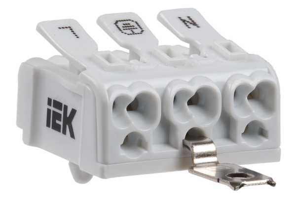 Клемма пружинная соединительная КСПнз3-L+N+PE IEK