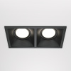 Встраиваемый светильник 2*GU10 50Вт Черный IP20 Downlight DL029-2-02B Technical Maytoni