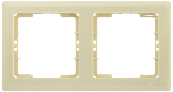 Рамка 2-местная горизонтальная РГ-2-БК BOLERO кремовый IEK