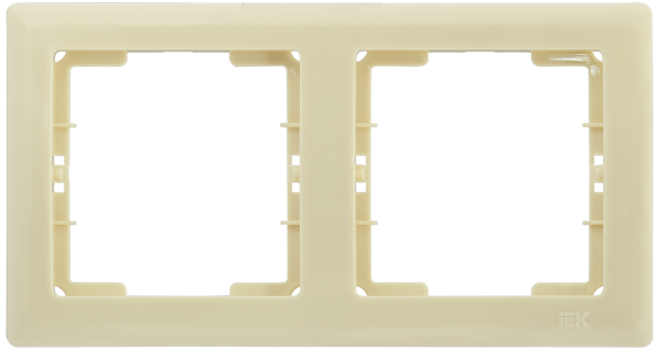 Рамка 2-местная горизонтальная РГ-2-БК BOLERO кремовый IEK