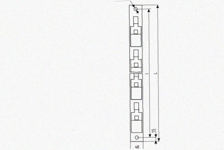Стойка кронштейна рожкового криволинейного К1351.001-04 УТ1,5 горячее цинкование 6 рожков, L815, S3,0