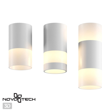 Св-к накл.IP20 GU10 9W 220-240V ELINA белый NOVOTECH