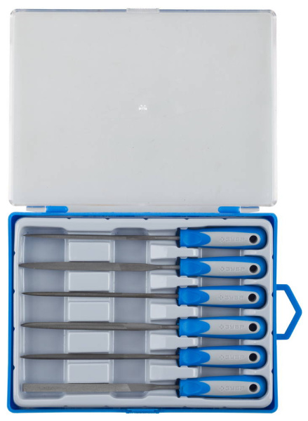 Профи набор надфилей 6 шт 140 мм, в боксе ЗУБР