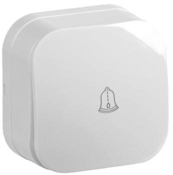 Выключатель 1-клавишный ОУ самовозвратный ВСс20-1-0-ХБ 10А GLORY белый IEK