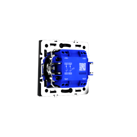 Выключатель встраиваемый Voltum S70 двухклавишный 10А, (графит)