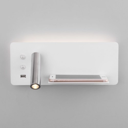 Настенный светодиодный светильник с USB LED (правый) 3, 4Вт 4000К белый, хром IP20 Fant (a053080) Elektrostandard фото 3