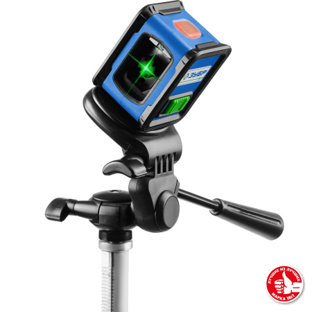 КРЕСТ зеленый нивелир лазерный ЗУБР