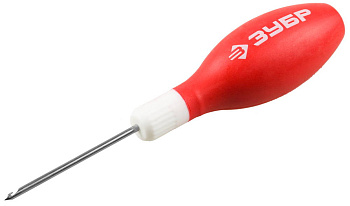 Шило "Мастер" сапожное, эргономичная обрезиненная рукоятка, длина 60мм, d 3мм ЗУБР