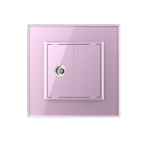 Розетка ТВ Розовая Livolo