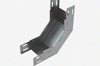 Лоток замковый глухой КПЗГ 150х100-90 УХЛ1 для поворота трассы вверх на 90, горячее цинкование,S1,2