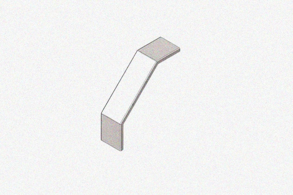 Крышка лотка замкового КЛСЗ 300х100-90 УХЛ1 для поворота трассы вниз на 90, горячее цинкование, S1,0